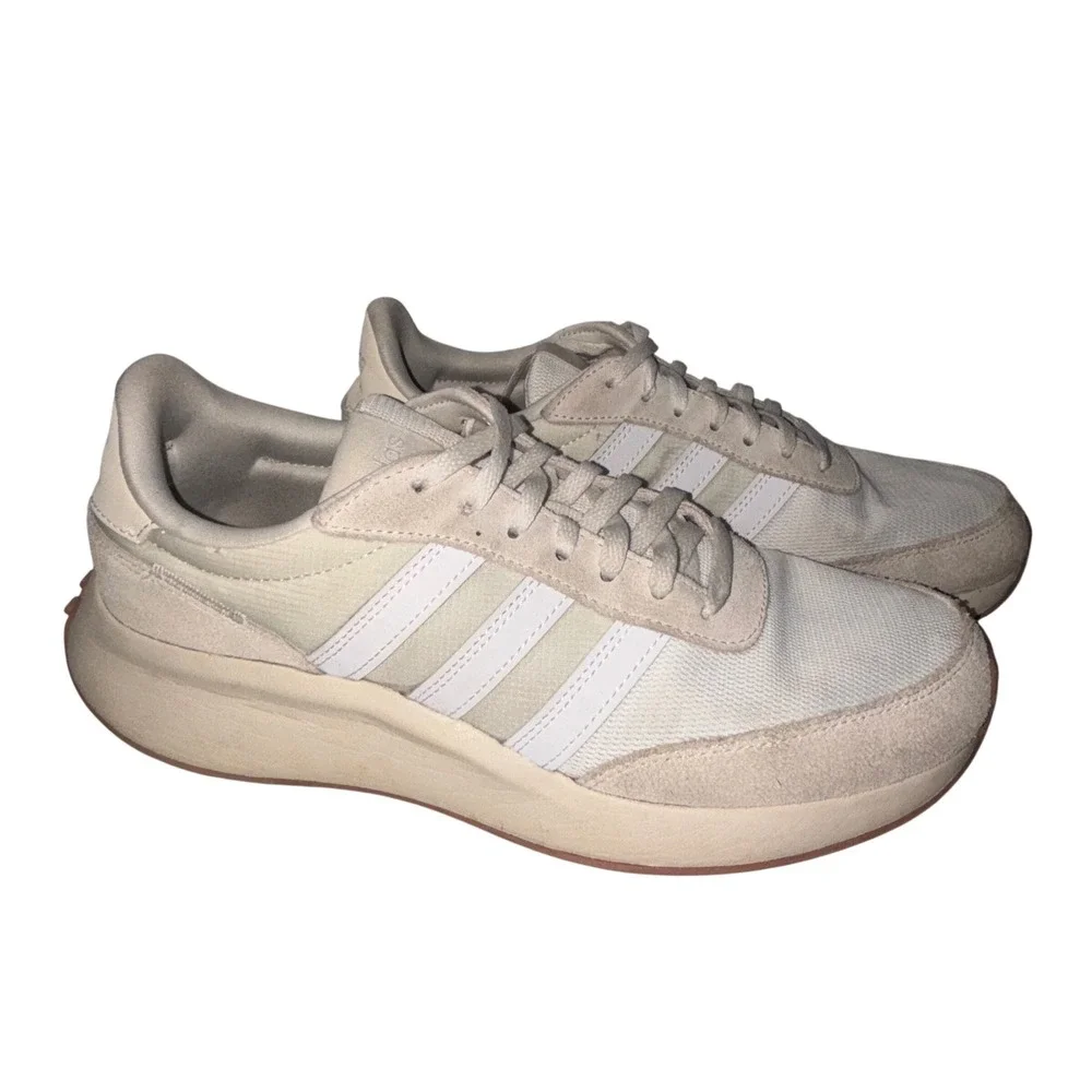 Adidas Retro Running Style‎ Sneakers Cream White Casual Athleisure Men Size